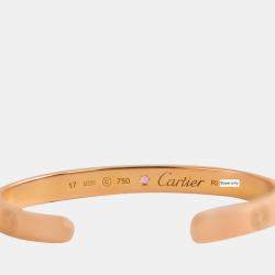 Cartier Rose Gold Love Bangle with Sapphire Size 17