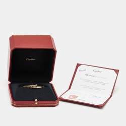 Pre Owned Cartier Juste Un Clou 18k Rose Gold Small Model Bracelet 15