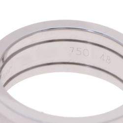 Pre Owned Cartier Vintage Double C 18K White Gold Ring EU 48