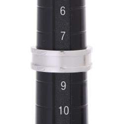 Pre Owned Cartier Vintage Double C 18K White Gold Ring EU 48