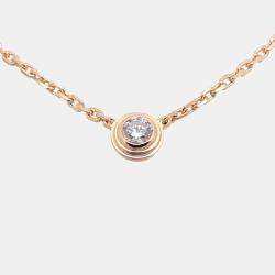 Pre Owned Cartier D'amour 18K Rose Gold Diamond Necklace