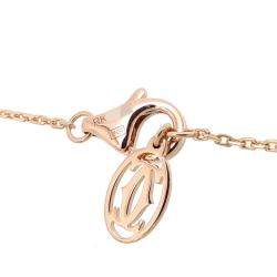 Pre Owned Cartier D'amour 18K Rose Gold Diamond Necklace