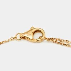 Pre Owned Cartier Amulette de Cartier Diamond Mother of Pearl 18K Yellow Gold Necklace XS