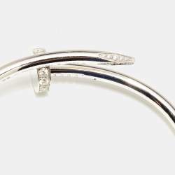 Pre Owned Cartier Juste Un Clou Diamonds 18K White Gold Bracelet 16