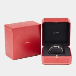 Pre Owned Cartier Juste Un Clou Diamonds 18K White Gold Bracelet 16