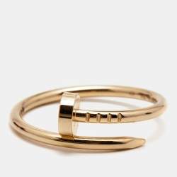 Pre Owned Cartier Juste Un Clou 18k Rose Gold Small Model Ring Size 57