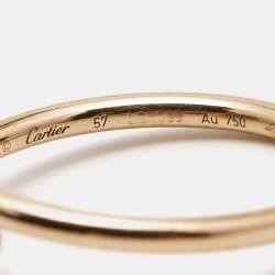 Pre Owned Cartier Juste Un Clou 18k Rose Gold Small Model Ring Size 57