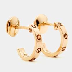 مملوكة مسبقًا أقراط كارتييه لوف ذهب وردي عيار 18 حلقات