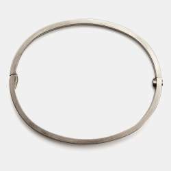 Pre Owned Cartier Love 18k White Gold Small Bangle Bracelet 16