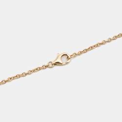 Pre Owned Cartier Love Interlocking Loops 18k Rose Gold Necklace