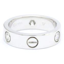 Pre Owned Cartier Vintage Love 18K White Gold Diamond Ring EU 54