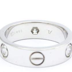 Pre Owned Cartier Vintage Love 18K White Gold Diamond Ring EU 54