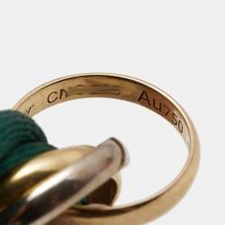 Pre Owned Cartier Trinity 18k Three Tone Gold Adjustable Cord Bracelet