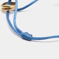 Pre Owned Cartier Trinity 18k Three Tone Gold Adjustable Cord Bracelet