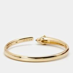 Pre Owned Cartier Panthere de Cartier Tsavorite Garnet Onyx 18k Yellow Gold Bracelet 15