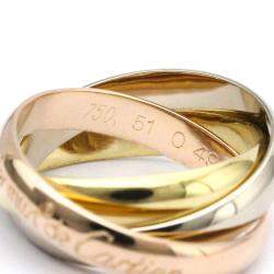 Pre Owned Cartier Les Must de Cartier 18K Yellow Rose and White Gold Ring EU 51