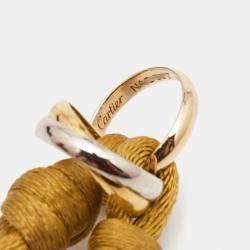 Pre Owned Cartier Trinity 18K Three Tone Gold Adjustable Cord Bracelet 
