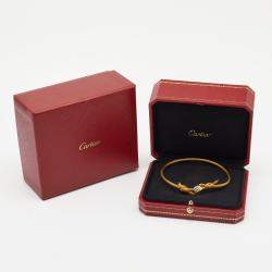 Pre Owned Cartier Trinity 18K Three Tone Gold Adjustable Cord Bracelet 
