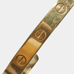 مملوكة مسبقًا Cartier Love 18k Yellow Gold Open Cuff Bracelet 16