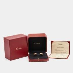 مملوكة مسبقًا Cartier Love 18k Yellow Gold Open Cuff Bracelet 16