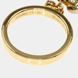 Pre Owned Cartier Trinity Ball 18K Yellow Rose and White Gold Diamond Ring EU 49