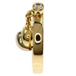 Pre Owned Cartier Trinity Ball 18K Yellow Rose and White Gold Diamond Ring EU 49