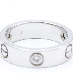 Pre Owned Cartier Love 18K White Gold Diamond Ring EU 55