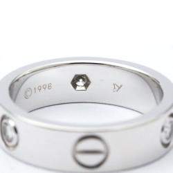 Pre Owned Cartier Love 18K White Gold Diamond Ring EU 55
