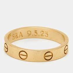 Pre Owned Cartier Love 18k Yellow Gold Wedding Band Ring Size 55