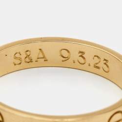 Pre Owned Cartier Love 18k Yellow Gold Wedding Band Ring Size 55