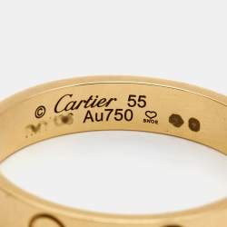 Pre Owned Cartier Love 18k Yellow Gold Wedding Band Ring Size 55