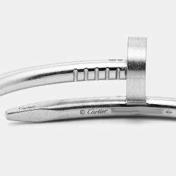 Pre Owned Cartier Juste Un Clou 18k White Gold Bracelet 15
