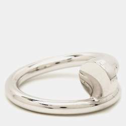 Pre Owned Cartier Juste un Clou 18K White Gold Ring Size 51