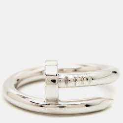 Pre Owned Cartier Juste un Clou 18K White Gold Ring Size 51