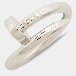 Pre Owned Cartier Juste un Clou 18K White Gold Ring Size 51