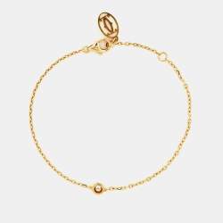Pre Owned Cartier D'Amour Diamond 18k Yellow Gold Small Model Bracelet