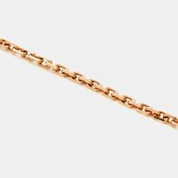 Pre Owned Cartier Love Diamonds 18k Rose Gold Pendant Necklace