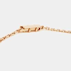Pre Owned Cartier Love Diamonds 18k Rose Gold Pendant Necklace