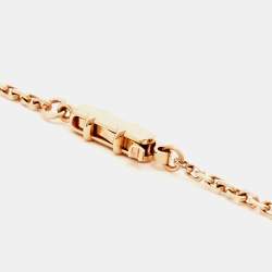 Pre Owned Cartier Love Diamonds 18k Rose Gold Pendant Necklace
