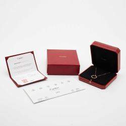 Pre Owned Cartier Love Diamonds 18k Rose Gold Pendant Necklace