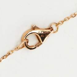 Pre Owned Cartier Amulette de Cartier Diamond Onyx Mother of Pearl 18K Rose Gold Necklace