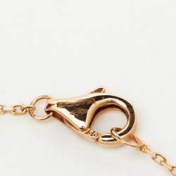 Pre Owned Cartier Amulette de Cartier Diamond Onyx Mother of Pearl 18K Rose Gold Necklace