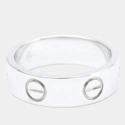 مملوكة مسبقًا Cartier Vintage Love 18K White Gold Ring EU 50