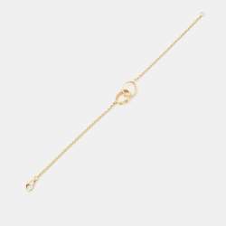 Pre Owned Cartier Love Interlocking Loops 18k Yellow Gold Bracelet