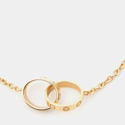 Pre Owned Cartier Love Interlocking Loops 18k Yellow Gold Bracelet