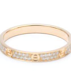 Pre Owned Cartier Love Pave 18K Rose Gold Diamond Ring EU 55