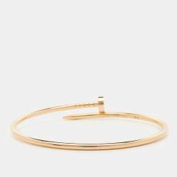 Pre Owned Cartier Juste Un Clou 18k Rose Gold Small Model Bracelet 17
