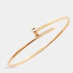 Pre Owned Cartier Juste Un Clou 18k Rose Gold Small Model Bracelet 17