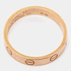 Cartier Love 18k Rose Gold Wedding Band Ring Size 52