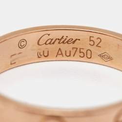 Cartier Love 18k Rose Gold Wedding Band Ring Size 52